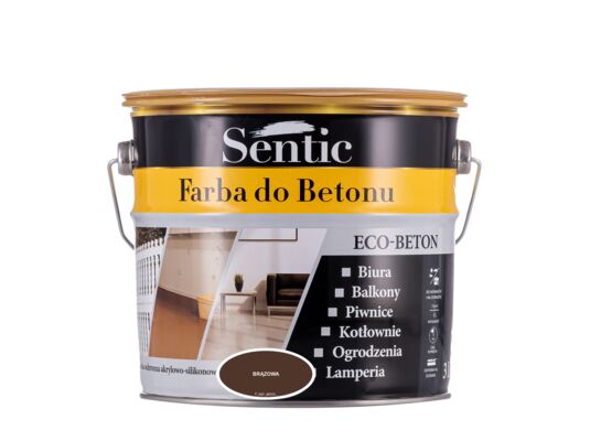 Farba do betonu 3 l brązowa Sentic