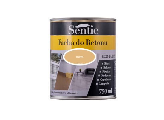 Farba do betonu 750 ml beżowa Sentic