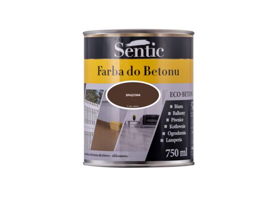 Farba do betonu 750 ml brązowa Sentic