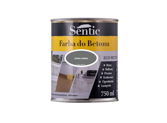 Farba do betonu 750 ml szara ciemna Sentic