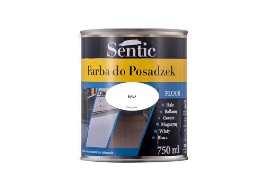 Farba do posadzek 750 ml biała Sentic