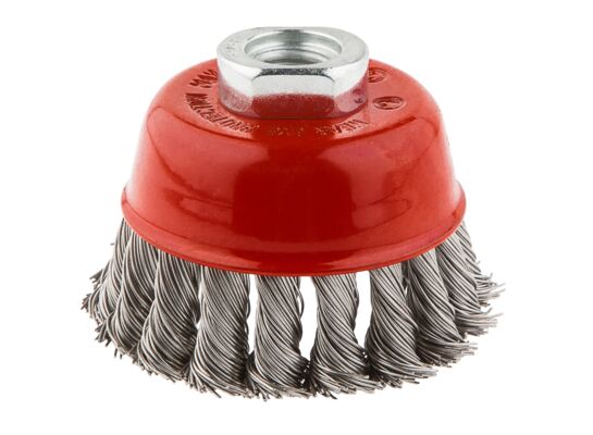 Szczotka druciana doczołowa 80 mm x M14, INOX GRAPHITE
