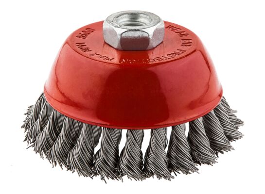 Szczotka druciana doczołowa 100 mm x M14, INOX GRAPHITE