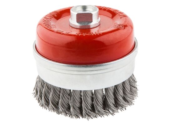 Szczotka druciana doczołowa wzmacniana, 65 mm x M14, INOX GRAPHITE