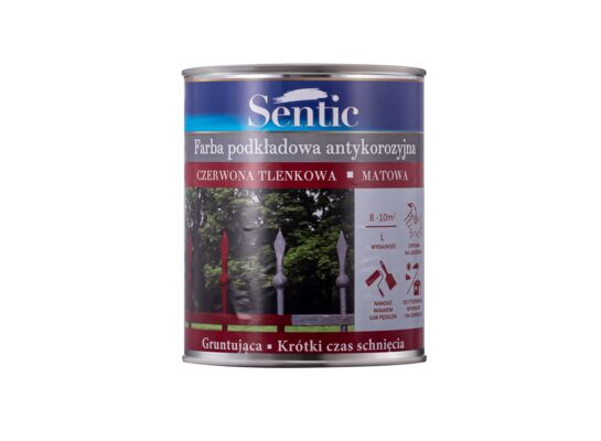 Farba podkładowa antykorozyjna 750 ml czerwony tlenkowy matowy Sentic