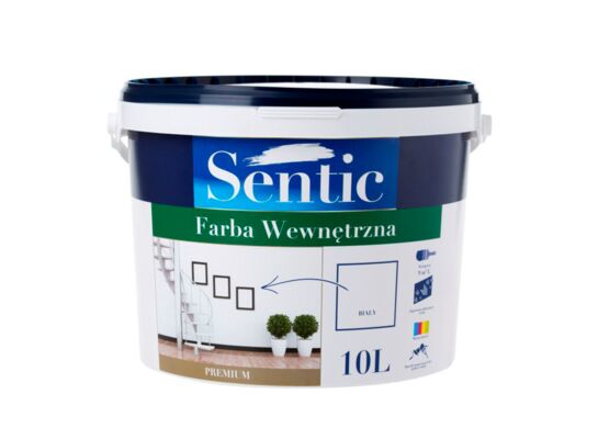 Farba wewnętrzna akrylowa PREMIUM 10 l biała Sentic