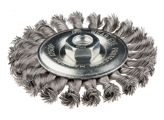 Szczotka druciana tarczowa 115 mm x M14, INOX GRAPHITE
