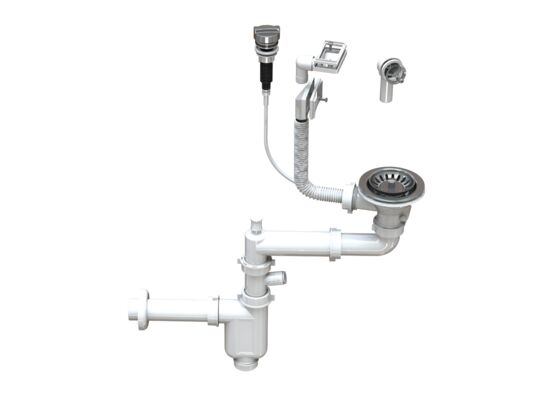 Syfon zlewozmywakowy 1-komorowy automatyczny sitko 3,5"