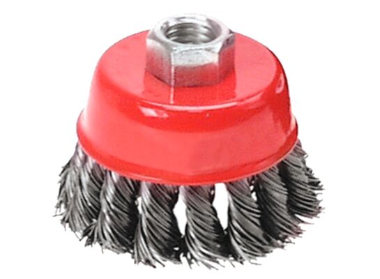 Szczotka druciana doczołowa wzmacniana 100 mm x M14 VERTO