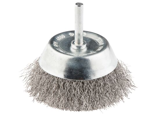 Szczotka druciana doczołowa z trzpieniem 75 mm, INOX GRAPHITE