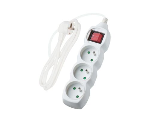 Przedłużacz 3-gniazda z uziemieniem i wyłącznikiem PP13 5 m biały DPM