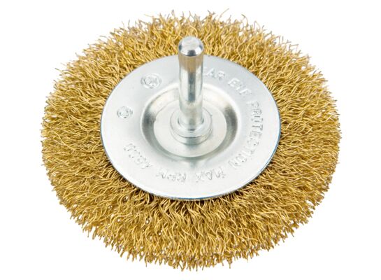 Szczotka druciana tarczowa z trzpieniem 75 mm VERTO