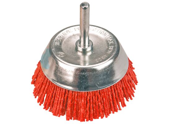 Szczotka ścierna doczołowa z trzpieniem 65 mm VERTO