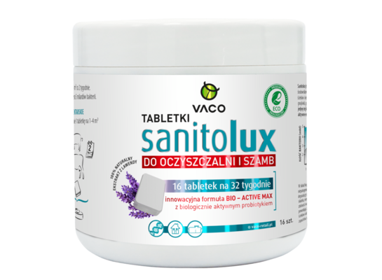 Bioaktywator do oczyszczalni i szamb w tabletkach ECO Sanitolux 16 sztuk Vaco