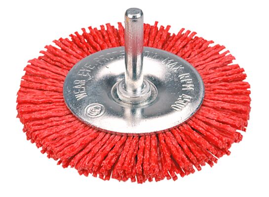 Szczotka ścierna tarczowa z trzpieniem 75 mm VERTO