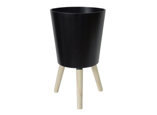Donica polirezynowa czarna 46 x 26 x 29 cm