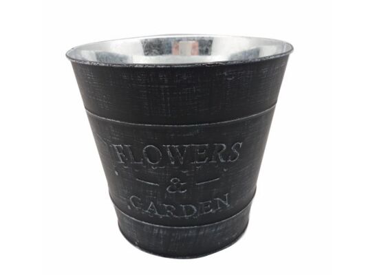 Osłonka flower garden okrągła metalowa 16,5 x 16 x 16 cm