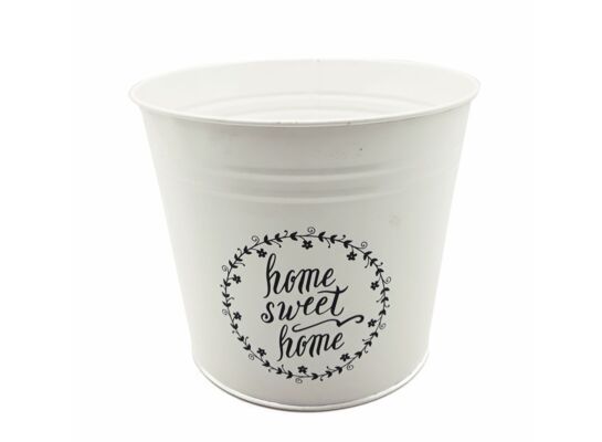 Osłonka sweet home okrągła metalowa 12 x 13 cm