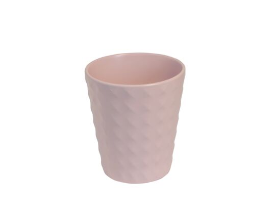Osłonka ceramiczna borneo różowa 14,2 x 11,6 cm