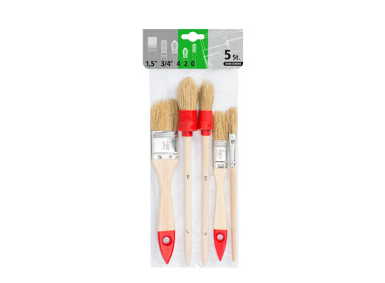 Zestaw pędzli 5 sztuk 3/4" 1,5" #2 #4 #0