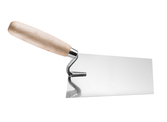 Kielnia czworokątna 26 nierdzewna 16 x 11 cm rączka drewniana