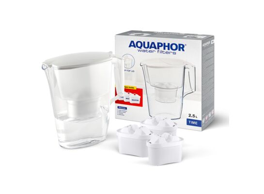Dzbanek Time 2,5 l + 3 wkłady B25 Maxfor biały Aquaphor
