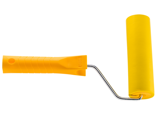 Rolka dociskowa 15 cm x 45 mm PU 6 mm żółta