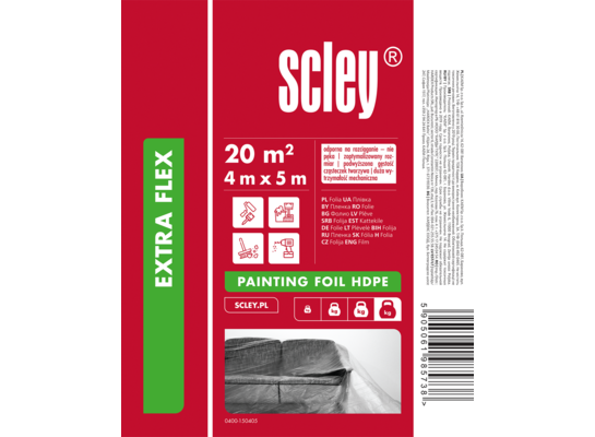 Folia 4 x 5 m HDPE Extra Flex 0,015 mm