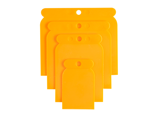 Szpachelki japonki zestaw 4 sztuki plastikowe