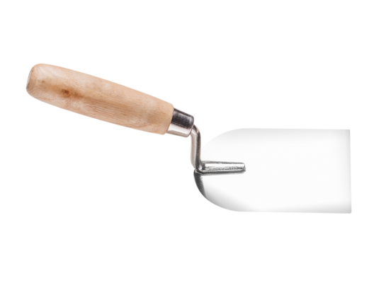 Kielnia sztukatorska 26* nierdzewna 6 x 10 cm rączka drewniana