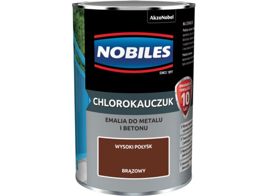 Emalia chlorokauczukowa Brązowy 0,9 l NOBILES
