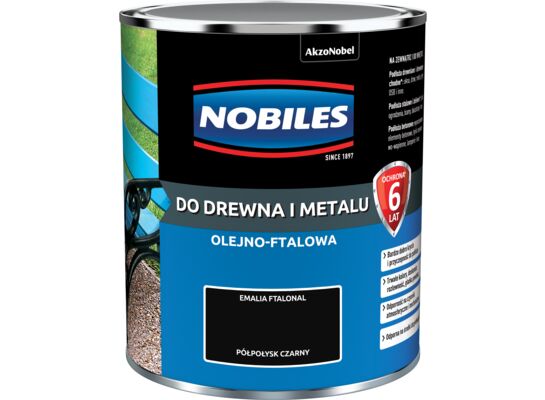 Emalia ftalowa Ftalonal Czarny półpołysk 0,7 l NOBILES