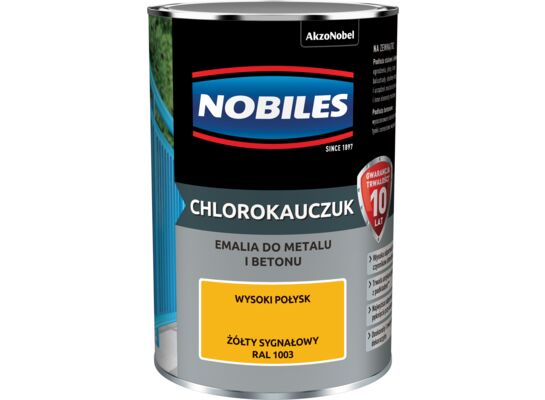 Emalia chlorokauczukowa Żółty Sygnałowy 0,9 l NOBILES