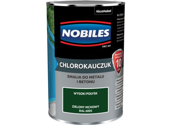 Emalia chlorokauczukowa Zielony Mchowy 0,9 l NOBILES