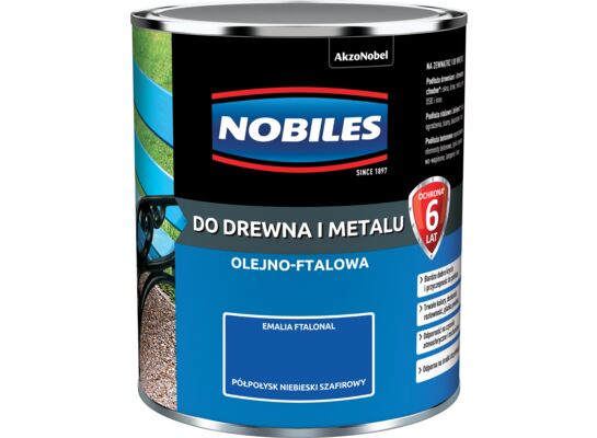 Emalia ftalowa Ftalonal Niebieski Szafirowy półpołysk 0,7 l NOBILES