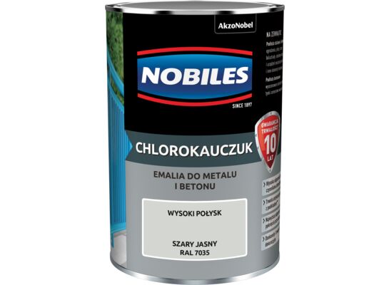 Emalia chlorokauczukowa Szary Jasny 0,9 l NOBILES