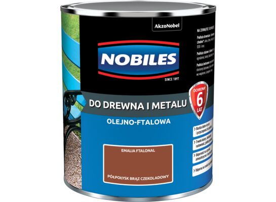 Emalia ftalowa Ftalonal Brąz Czekoladowy półpołysk 0,7 l NOBILES