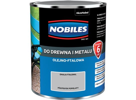 Emalia ftalowa Ftalonal Popielaty półpołysk 0,7 l NOBILES