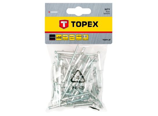 Nit aluminiowy 4,0 x 16 mm 50 sztuk TOPEX