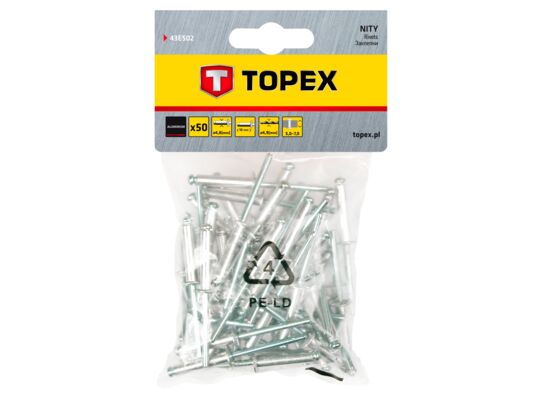 Nit aluminiowy 4,8 x 10 mm 50 sztuk TOPEX