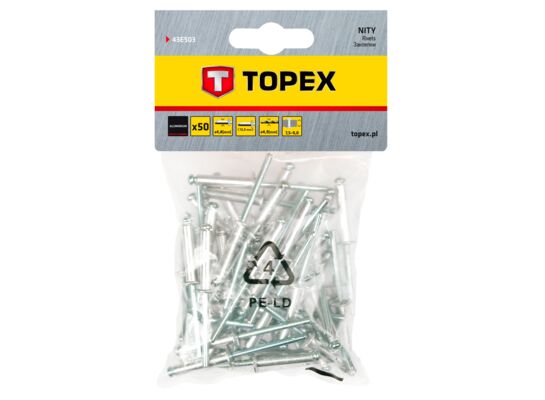 Nit aluminiowy 4,8 x 12,5 mm 50 sztuk TOPEX