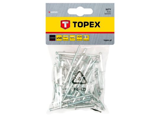 Nit aluminiowy 4,8 x 18 mm 50 sztuk TOPEX