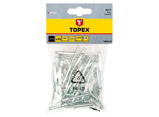 Nit aluminiowy 3,2 x 8 mm 50 sztuk TOPEX