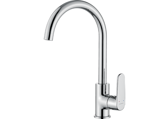 Bateria zlewozmywakowa stojąca DIMA z wylewką U chrom