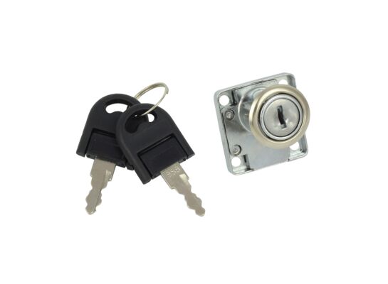 Zamek szafkowy CL1136 srebrny 19 x 22 mm