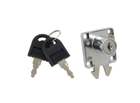 Zamek szafkowy CL1202 srebrny 19 x 22 mm