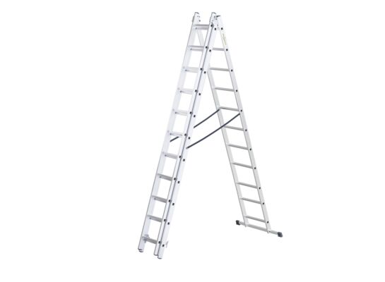 Drabina wielofunkcyjna dla domu 3x11 stopni BASIC tłoczona 150 kg DRABEST