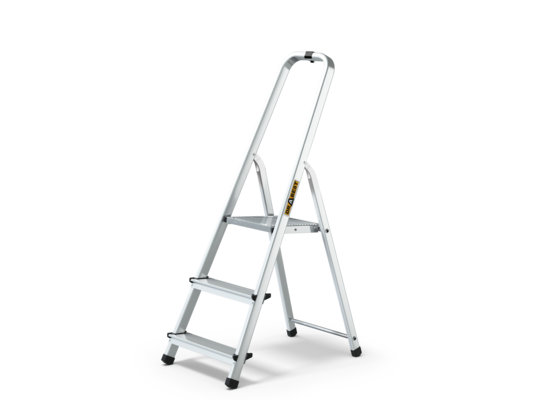 Drabina aluminiowa domowa 3 stopniowa 125 kg + haczyk DRABEST