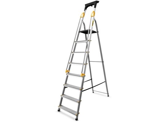 Drabina aluminiowa domowa z poręczami 8 stopniowa 150 kg DRABEST