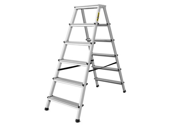 Drabina aluminiowa dwustronna 2x6 stopniowa 125 kg DRABEST
